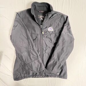 Vintage Antigua MLB Colorado Rockies Baseball Jacket Mens Large Gray Sportswear